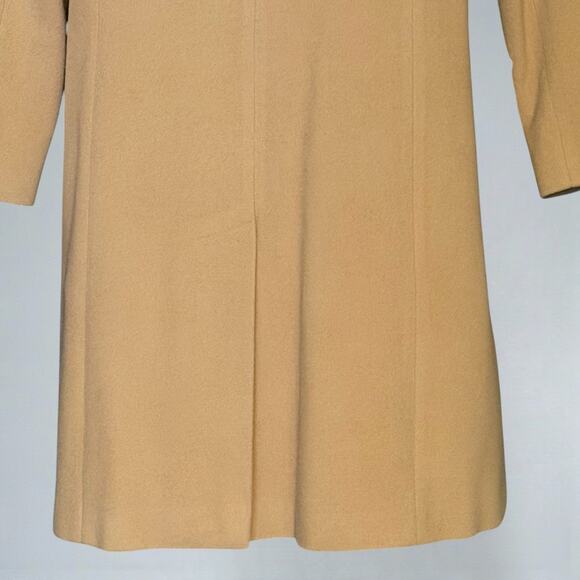 Vintage Marvin Richards Wool Walking Coat Camel Tan Long Overcoat Women’s Large - Picture 7 of 7